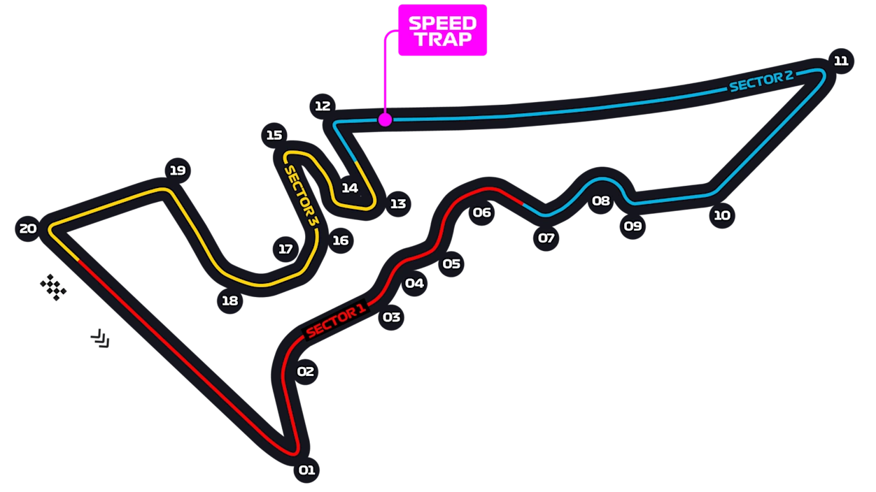 Circuit of the Americas circuit map
